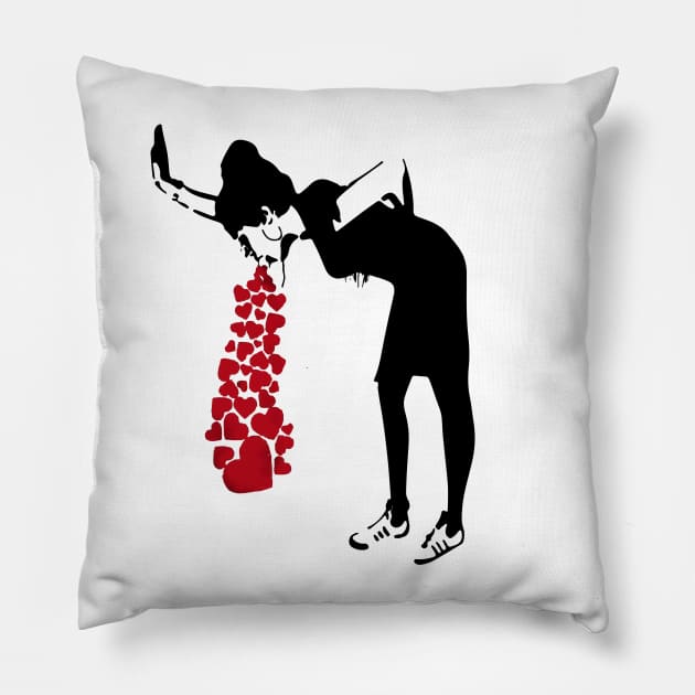 BANKSY Lovesick Pillow by inkstyl