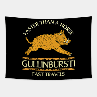 Gullinbursti Travels Tapestry