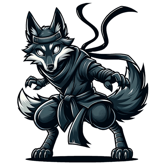 Wolf ninja Kids T-Shirt by Ferdi Everywhere