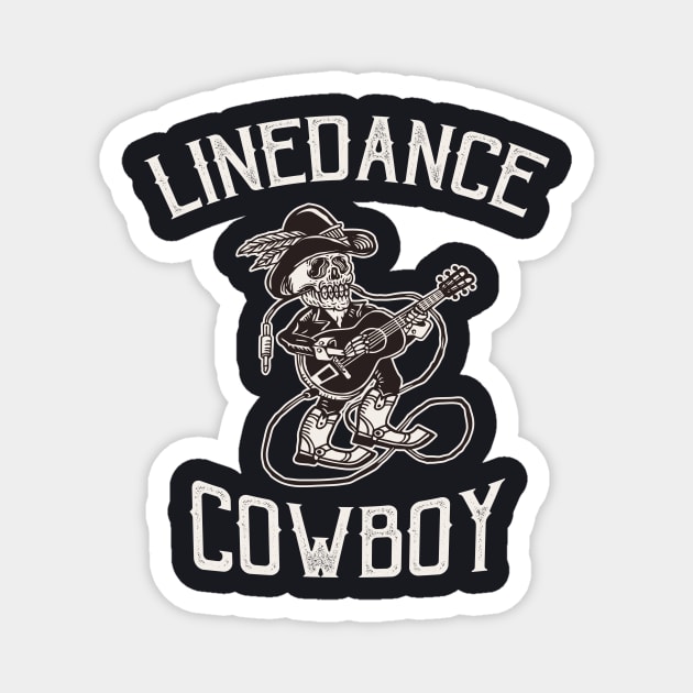 Linedance Cowboy Western Rodeo Skeleton Dancer Magnet by Foxxy Merch