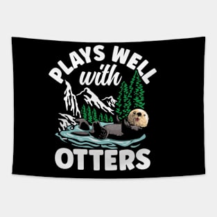 Plays Well with Otters Tapestry