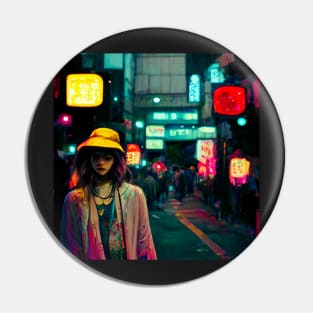 Tokyo At Night Pin