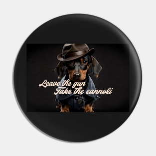 Dachshund takin' care o business Pin