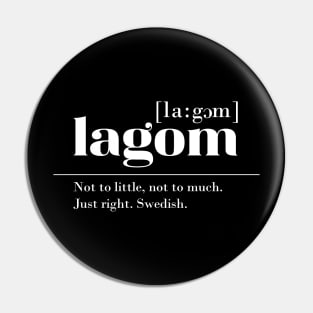 Swedish Lagom definition Pin