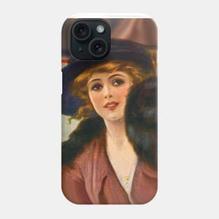 girl with stole and hat Phone Case