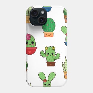 Kawaii Cactus Cuties - Adorable Cactus Phone Case