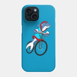 Cute  Shark on a Bicycle Phone Case