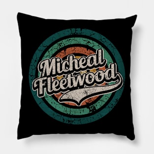 Micheal Fleetwood // Retro Circle Crack Vintage Pillow