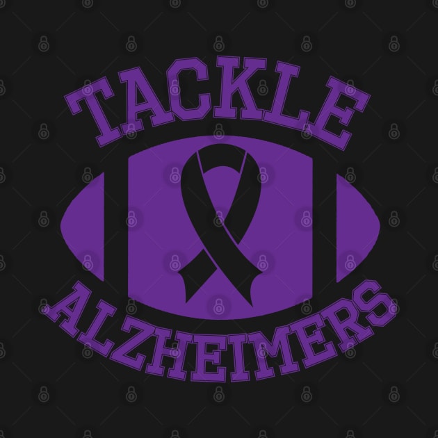Tackle Alzheimers Purple Ribbon Football Fan Awareness Month by Shirtsurf