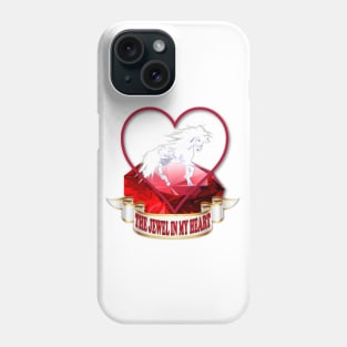 Horse Lovers Love Jewel Phone Case