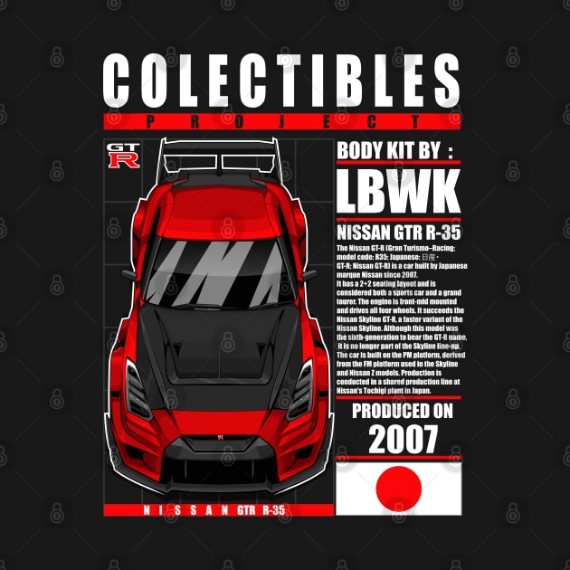 JDM LBWK NISSAN GTR R-35 RED by HFP_ARTWORK