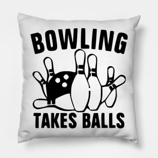 Bowling Takes Balls Pillow