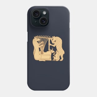 Sumerian animals playing the Lyres Phone Case