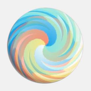 Swirl of  Colorful Triangles Pin