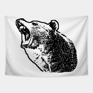 Angry bear,bear Tapestry