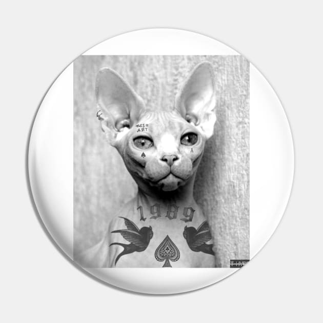 Tattoo cat Pin by THype