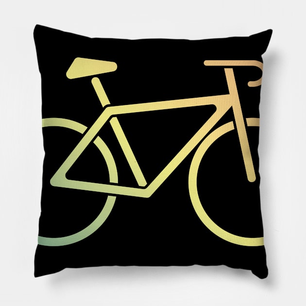 Colorful Classic Road Bike Badge Bicycle Sports Active Outdoor Lifestyle Cycling Tournament Design Gift Idea Pillow by c1337s