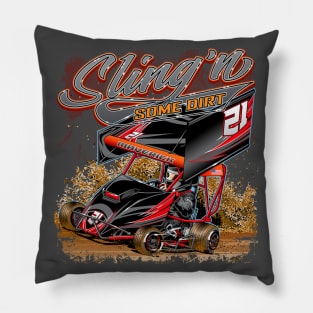 Sling'n some dirt kage kart go karts Pillow