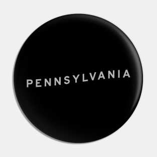 Pennsylvania Typography Pin