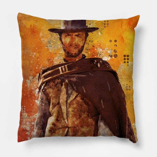 Clint Eastwood Pillow by Durro