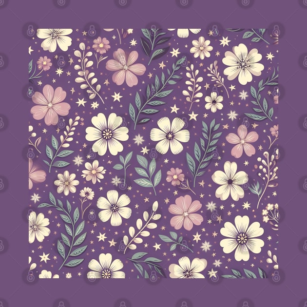 Purple Floral by Jenni Arts