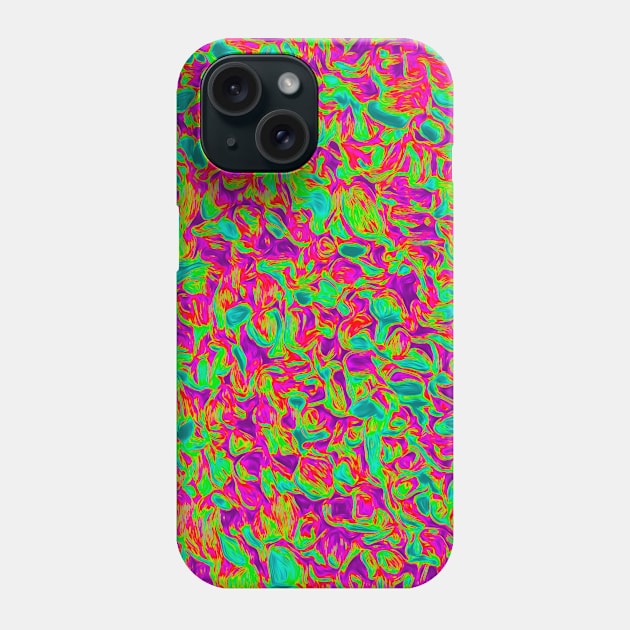 Fluro organic digital pebbles Phone Case by stevepaint