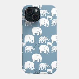 Blue Elephant Pattern Phone Case