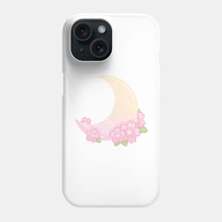 Cherry Blossom Gradient Moon Phone Case