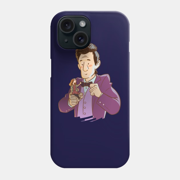 Eleventh Doctor and pocket companion Phone Case by tumblebuggie