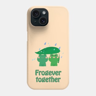 Frogever together - cute & romantic love pun Phone Case