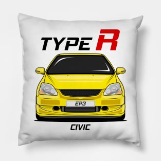 Civic EP3 Type R Yellow Pillow