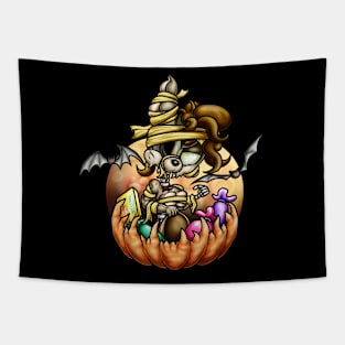 Halloween Cute Zombie Tapestry