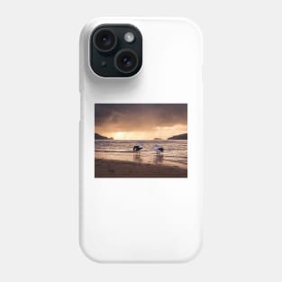 Pelicans At Sunrise Phone Case