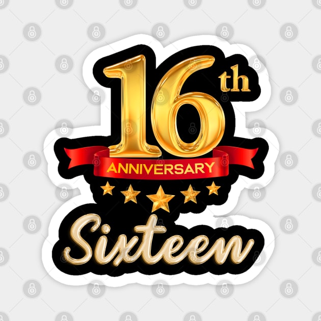 16 sixteen birthday Magnet by khider