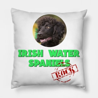 Irish Water Spaniels Rock! Pillow