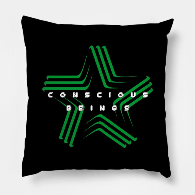 Conscious Beings Pillow by Curator Nation