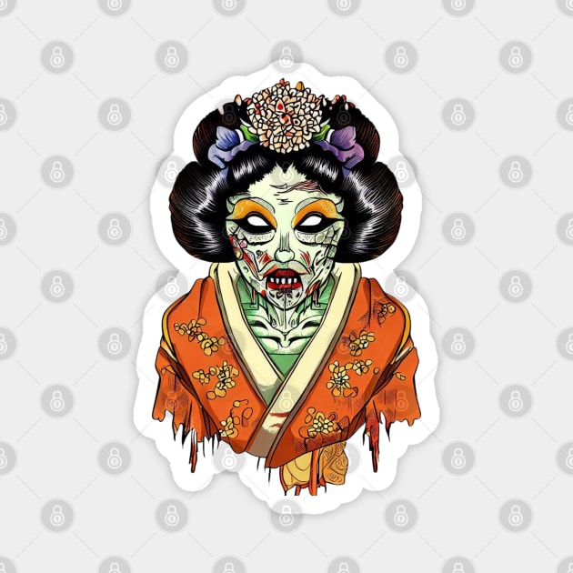 Japanese zombie girl Magnet by Japanese Fever