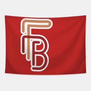 FB Initial Letter Sticker Logo Inspiration. F and B combination sticker logo vector design. Tapestry