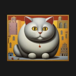 Botero Style Chonk Cat T-Shirt