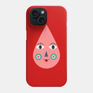 Cute funny happy smiling smiley face raindrop winter rain design for kids girls Phone Case