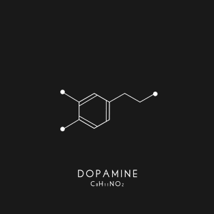 Dopamine Molecular Structure - Black T-Shirt