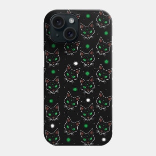 Desain Cat black home pattern Phone Case