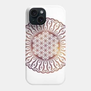 Flower of life in mandala gentle pastel glitter Phone Case