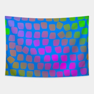 Candy Leopard Multicolored on Medium Blue Tapestry