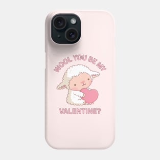 Cute Wool You Be My Valentine Pun Phone Case