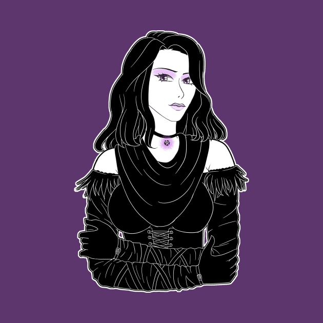 Yennefer b&w by mommymlya