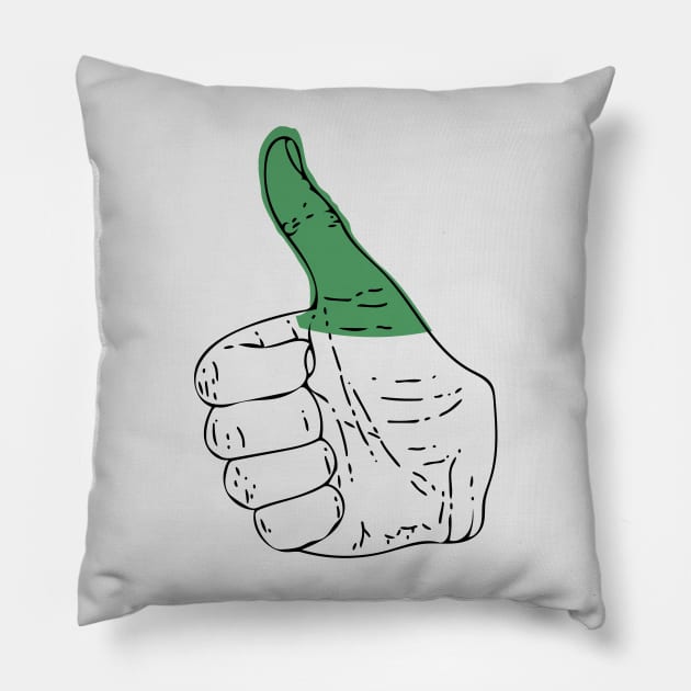 Green Thumb Plant Person Pillow by Bacon Loves Tomato