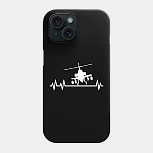 Attack Helicopter Military Aviation Heartbeat Phone Case