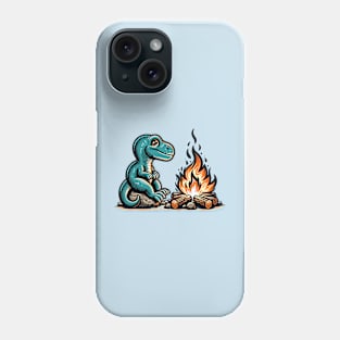 Dino with campfire Phone Case