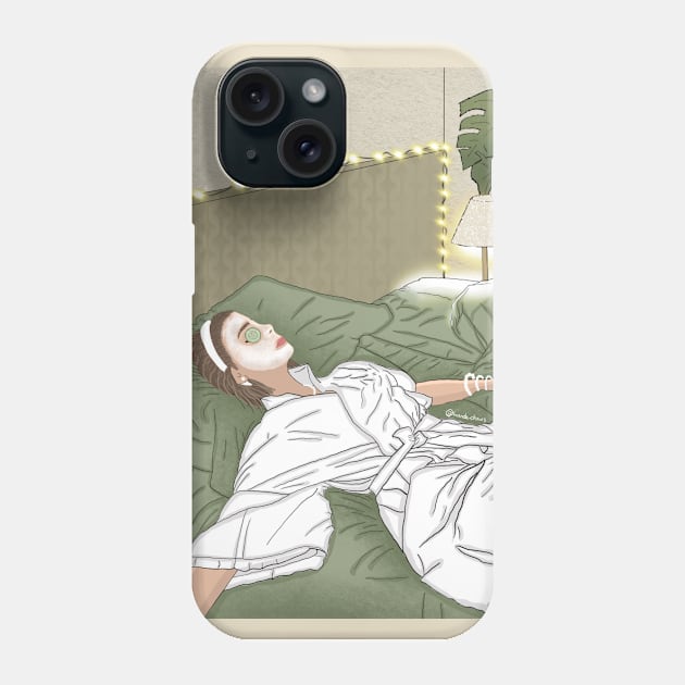 Skincare queen Phone Case by hande.draws